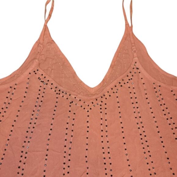 Free People Coral Beaded Embellished Oversized Sleeveless Tank Top M - Picture 11 of 14
